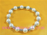 8-9mm stretchy potato pearl jewelry bracelet with silver fitting
